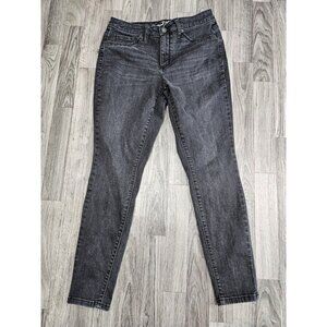 (3/$35) Universal Thread Jeans Womens 6 High Rise Jegging Stretch Black Denim